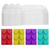 10 Pcs Containers With 6/4 Cavity Clear Plastic Wax Melt Clamshell For Diy Wax Melt Candles, Square (Heart)