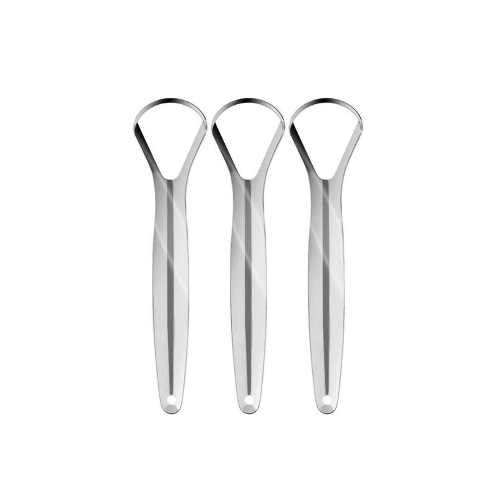 Stainless Steel Tongue Scraper Cleaner Fresh Breath Cleaning Coated Tongue Toothbrush Oral Hygiene Care Eliminate Bad Breath