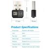 USB Bluetooth 5.4 Dongle Adapter for PC Speaker Wireless Mouse Keyboard Music Audio Receiver Transmitter Bluetooth Adaptador