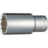 TONE Deep Socket 12 Point 1/2 Inch Drive 1-1/8 Inch Width 36mm Automotive Tool
