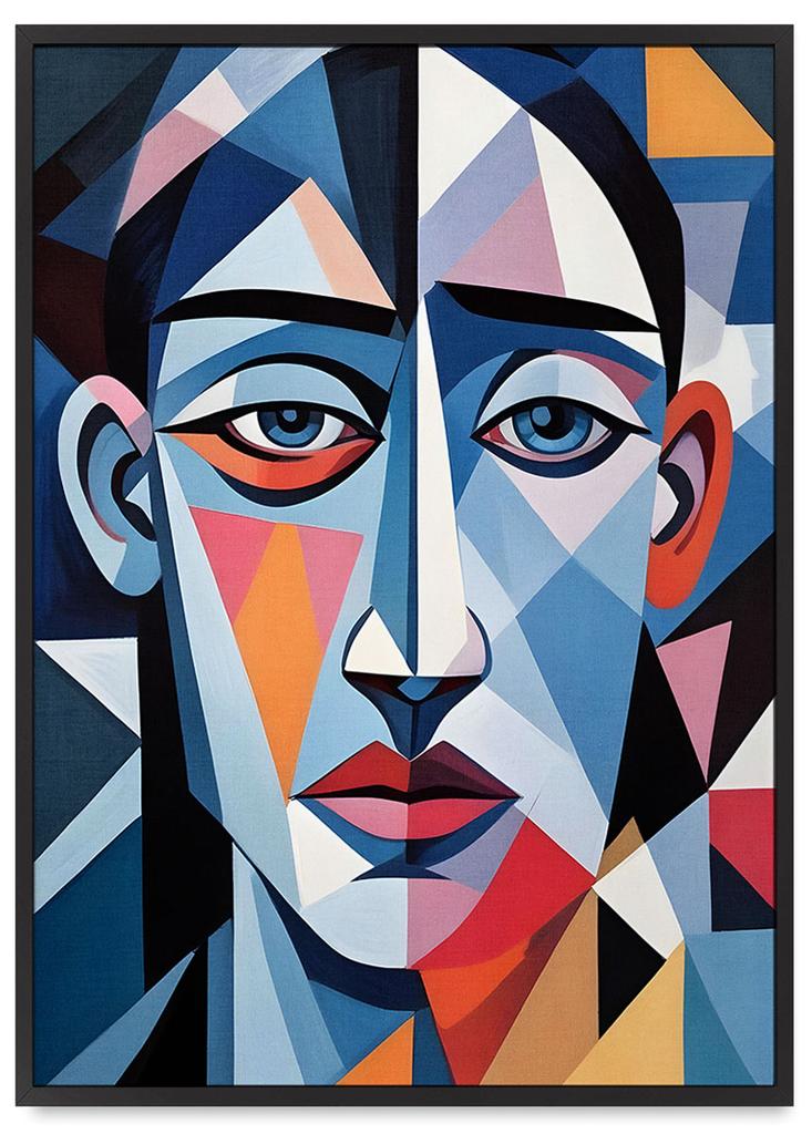 Plakat picasso portret geometryczny w ramce