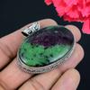 Rubin Zoisit Edelstein Anhänger Massiv 925 Sterling Silber Anhänger Schmuck Geschenk Für Unisex