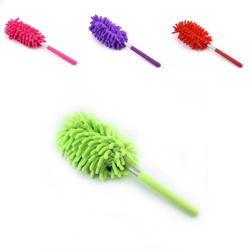 Adjustable Stainless Steel Duster With Fiber Head For Home Dusting