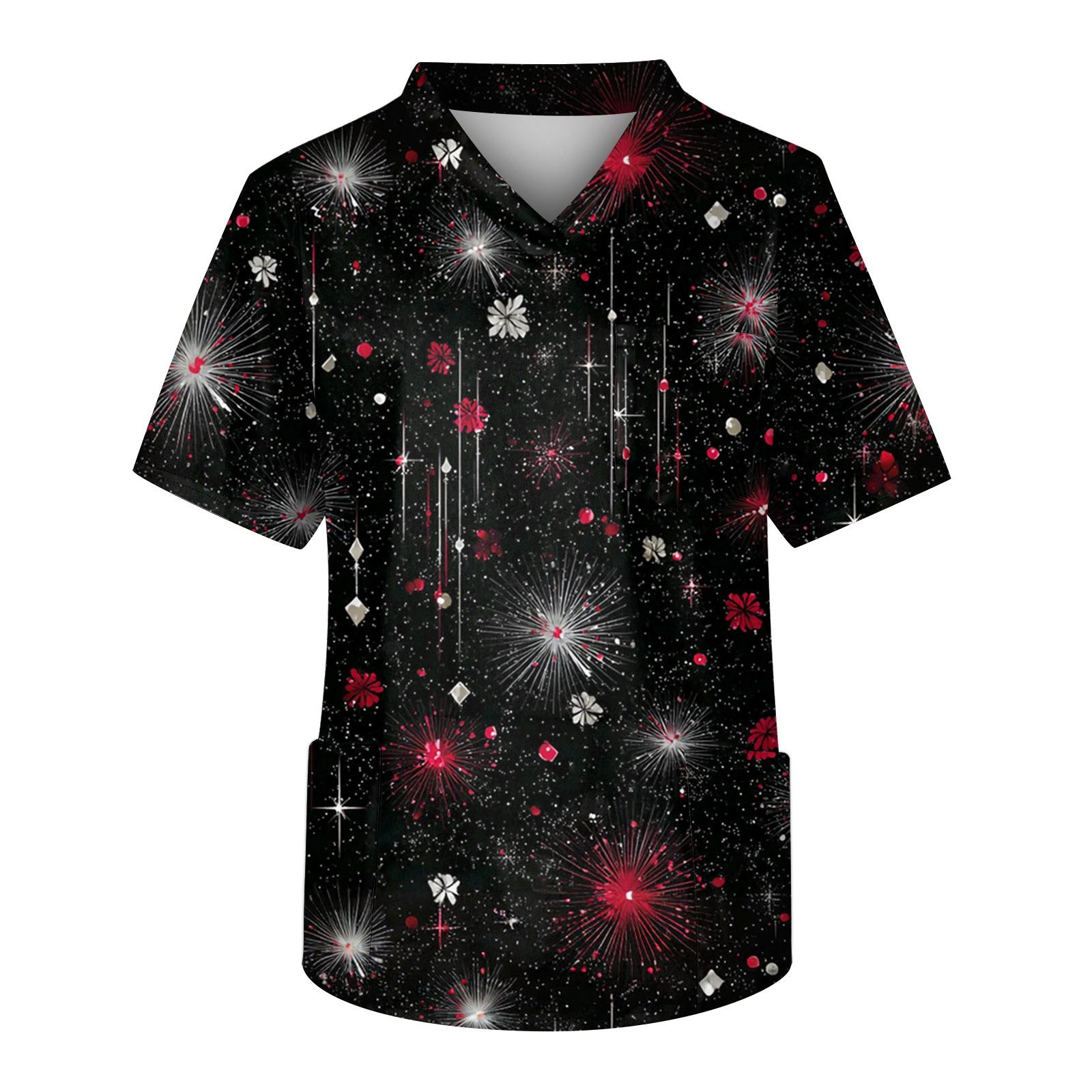 

Мужской топ с коротким рукавом, V-образным вырезом и принтом, нагрудным карманом L