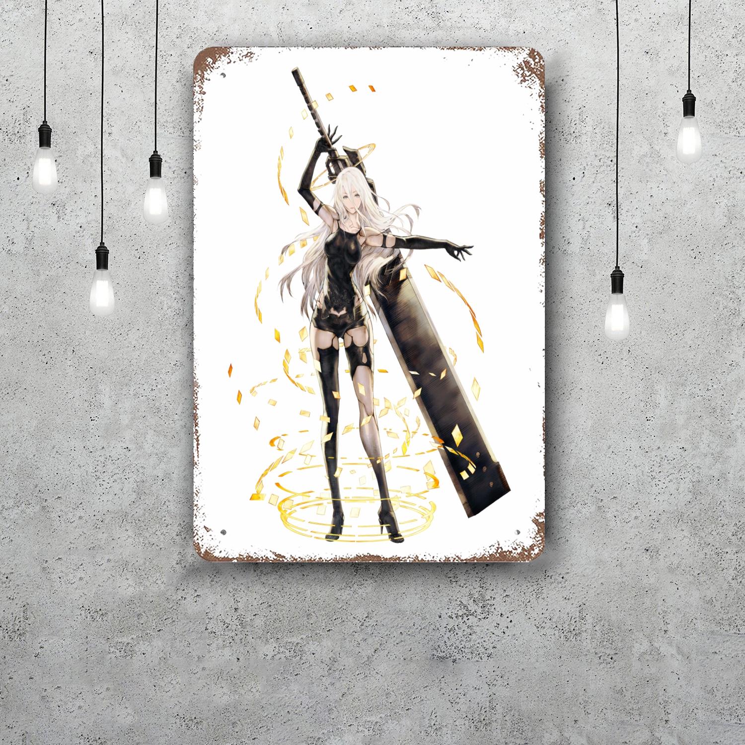 

nier cartoon Metal Signs wall decor Vintage Tin Signs Captain Metal Poster Decor for Bar Pub Club Wall Decoration 20x30cm（7.8x11.8inch）