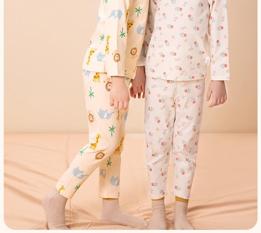 Children's Home Clothing Set - Pure Cotton, Air Conditioning Clothing for Boys and Girls