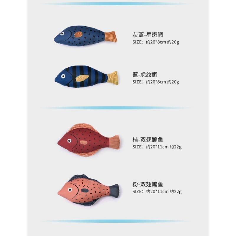 Cute Simulation Catnip Fish Bite Resistant Self Entertaining Cat Chew Toy