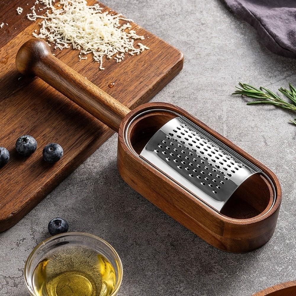 Solid Wood Cheese Grater Detachable Vegetable Slicer Multi-functional Food Shredder  for Parmesan
