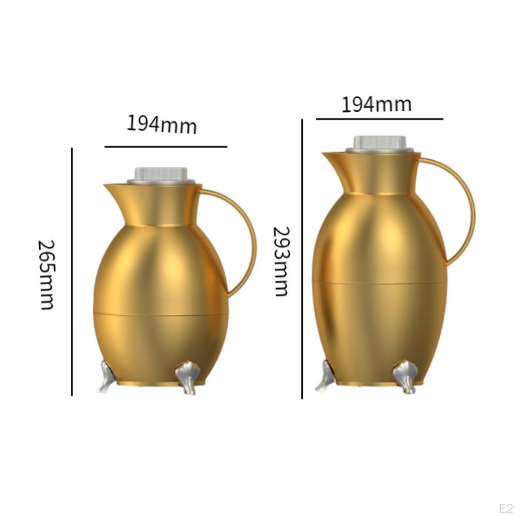 2x Insulated Coffee Carafe Tea Kettle Arab Style Leakproof Bottle Pot for Festival Eid