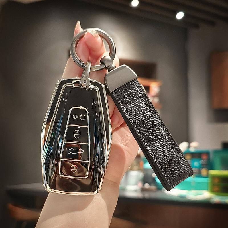 Pokovené TPU pouzdro na dálkové ovládání od auta pro Geely Emgrand X7 EX7 GX7 Coolray X6 Geometry c Globální držák Auto Styling Příslušenství