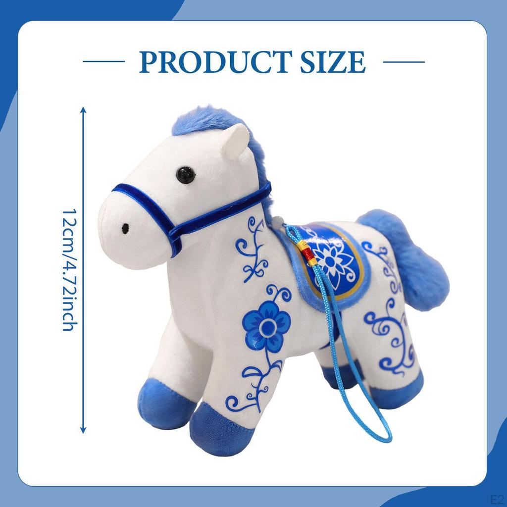 Horse Stuffed Animal Toy Birthday Gift Collectable Ornament Boys Girls Comfortable Supplies