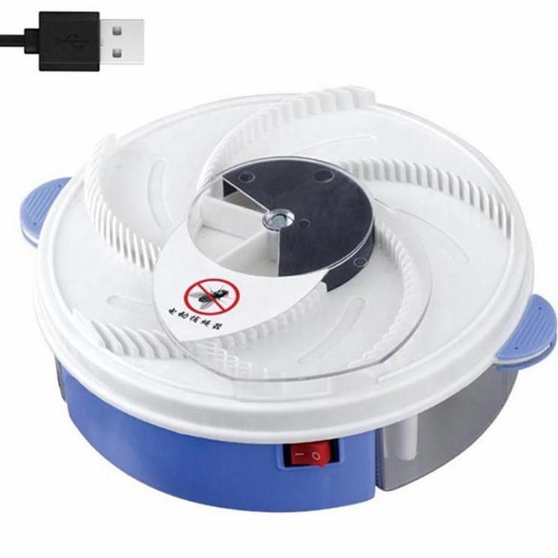 Cattura mosche automatico ricaricabile USB—Esche rotante silenziosa per uso domestico e nei ristoranti
