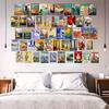 TRAMIN 50 PCS Vintage Travel Decor Posters, Retro Popular Cities Photo Collage Kit, World Travel Wall Art Prints, Trendy City Landscape Aesthetic