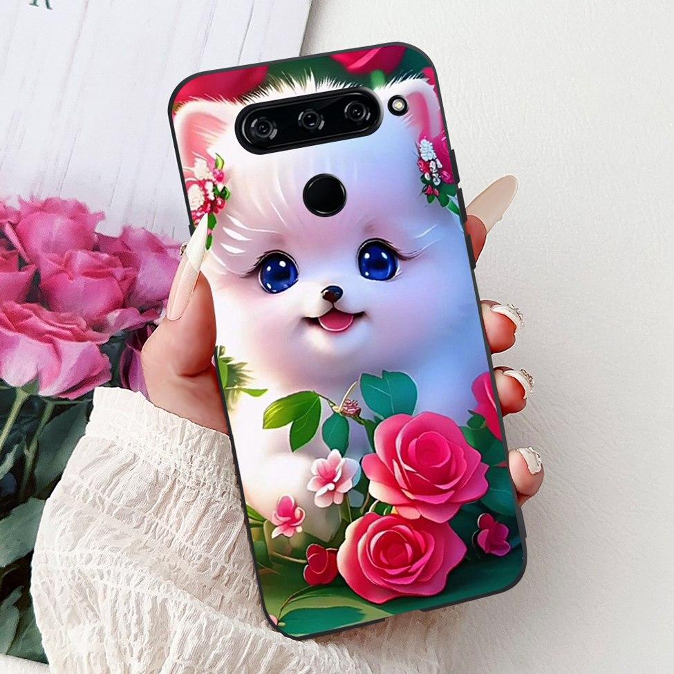 Funda For LG V40 ThinQ Case Cover Silicone Luxury Fashion Cute Cat Cool Shockproof Bumper Casing For LG V405 LM-V405 LM-V409N