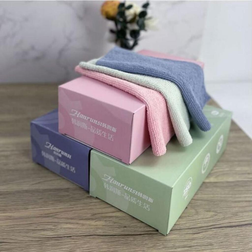 Box Absorbent Microfiber Kitchen Cleaning Towel Non-stick Dish Cloth Rags Napkins Tableware Home Cleaning Towels