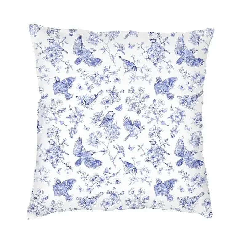 Toile De Jouy Sepia Vintage Pařížský Umělecký Design Čtvercový Povlak na Dekorační Polštář D Oboustranný Tisk Potah na Polštář pro Pohovku