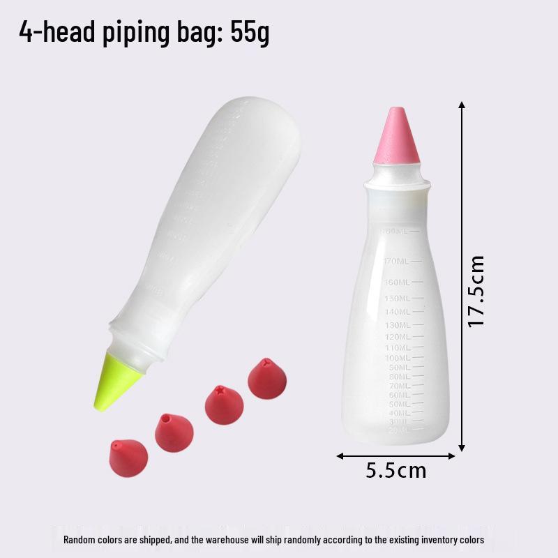 4-teiliges Silikon-Spritzdüsen-Set für Kuchen und Kekse