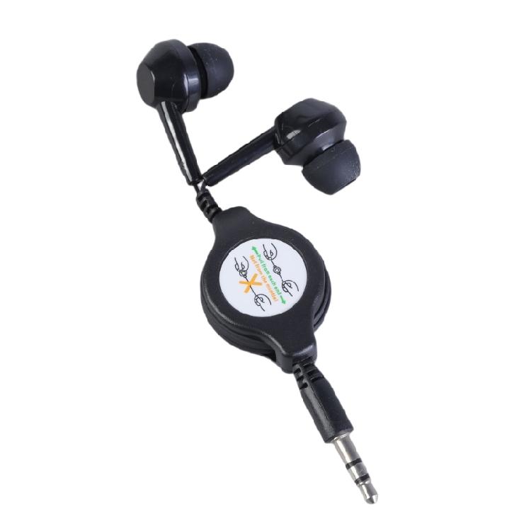 3.5mm Retractable Earphone Sound Cable Male In-Ear Earphone for Car Phone MP3 MP4 Music Speaker Computer Laptops