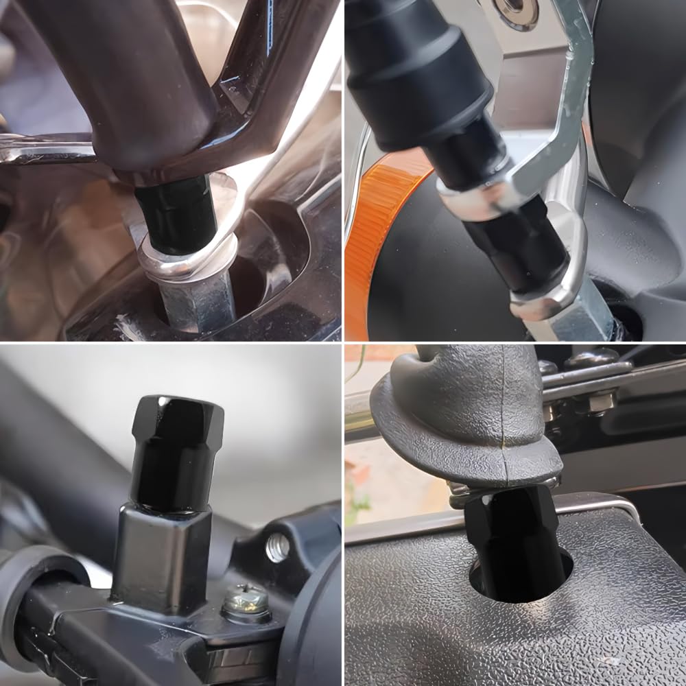 KDSSYFT Motorcycle Mirror Adapter, Set of 4, Screw Conversion Adapter, Extension Adapter, Positive and