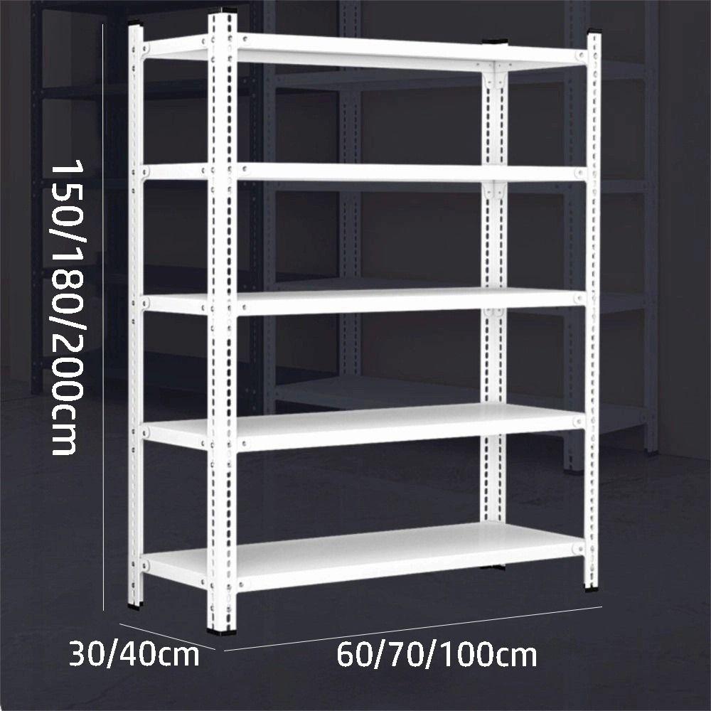 Multi-Layer Metal Rack Shelf Strong Load-Bearing Quick Installation Heavy Duty Shelving Steel Construction Storage Shelves