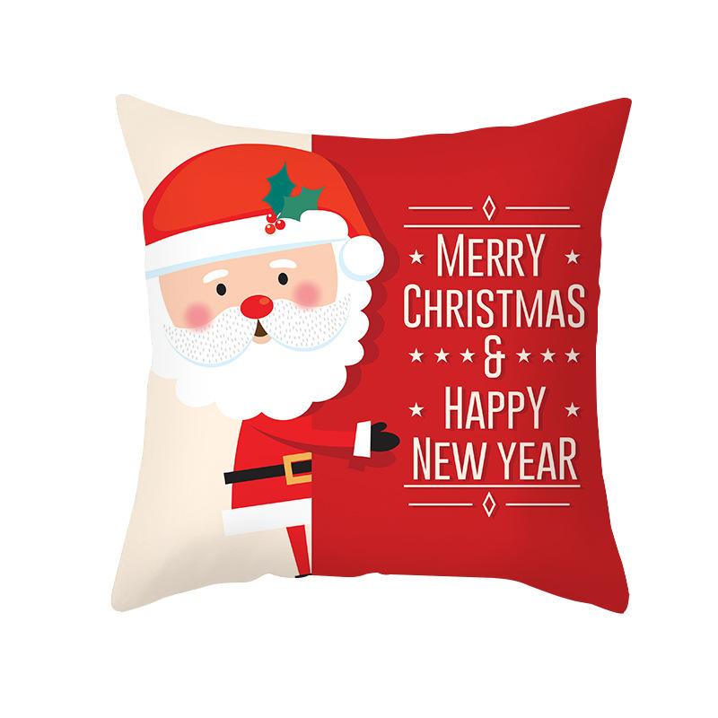 New Christmas Pillowcases Home Office Decoration Printed Linen Cushion Supplies