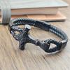 Fashion Stainless Steel Thor's Hammer Multilayer Braided Rope Leather Bracelet & Bangles for Men Jewelry Charm Homme Gift