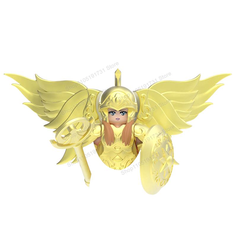 NEW Saint Seiya Athena building blocks dolls Model Bricks Anime Cartoon Action Figures Puzzle Toy Ornament Birthday Gifts