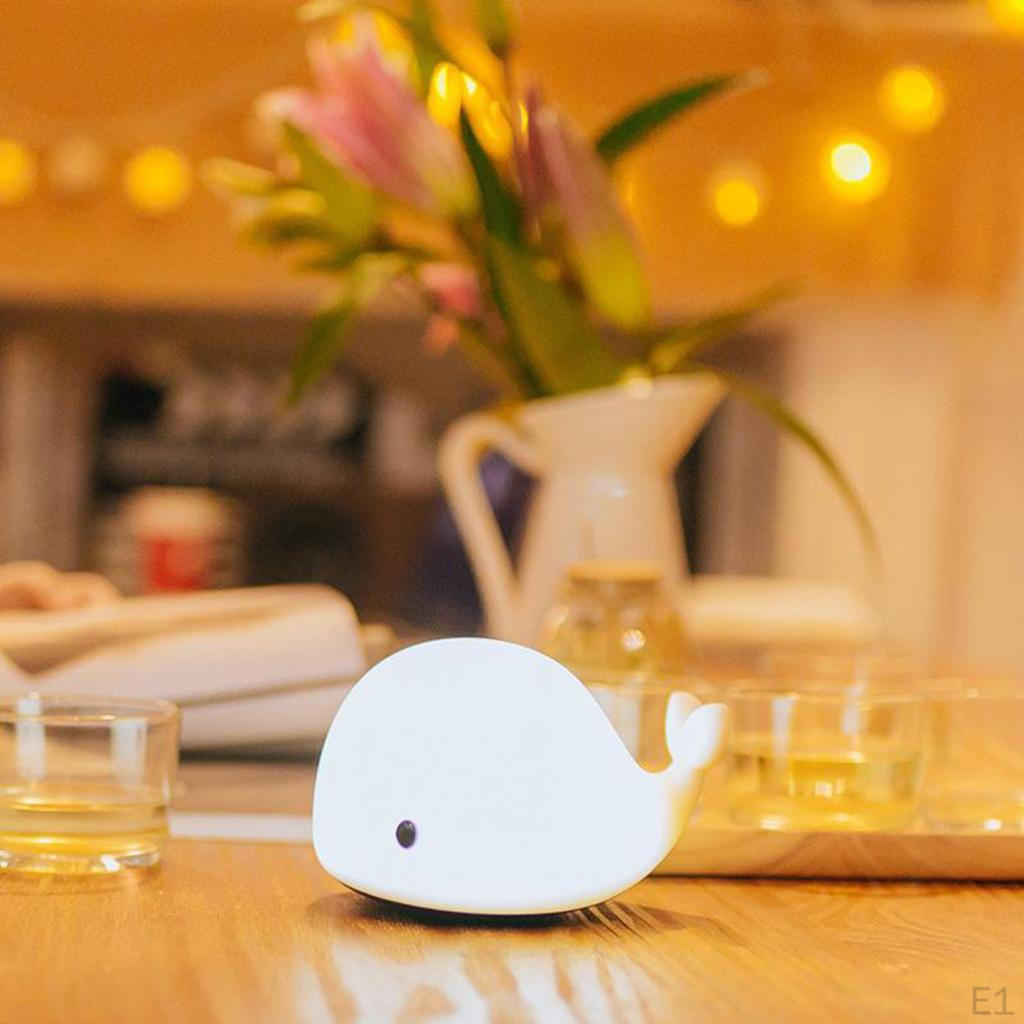 Rechargeable LED Nursery Night Light with , Adjustable Brightness, Portable Silicone Besides Lamps,
