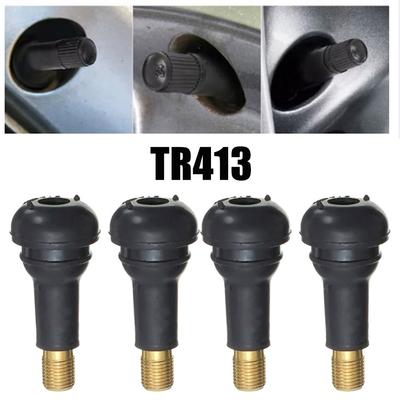 Black Rubber Nozzl Synthetic Rubber 4 Pieces Aluminum Alloy