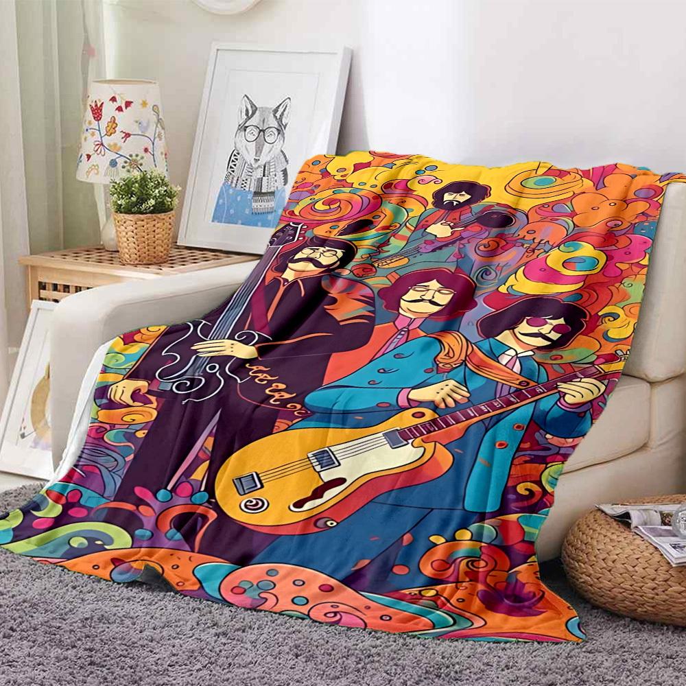 1pc Psychedelic Art Blanket Soft All Season Throw with Vibrant Design, Perfect for Home, Travel, and Gifts, Ideal for Naps and Camping