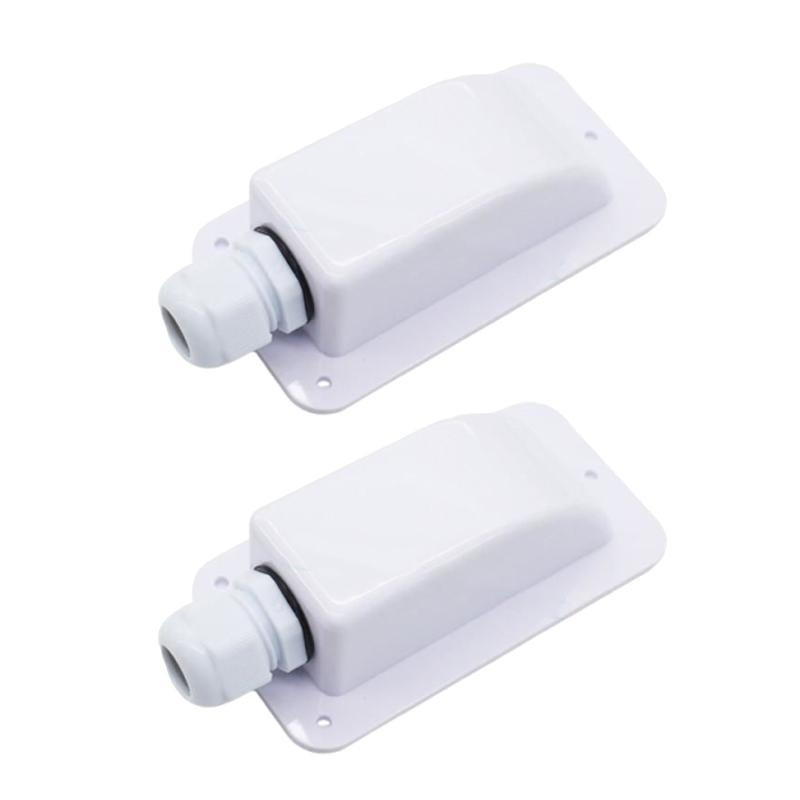 1/2Pcs Solar Panel Single/Double Hole Wire Cable Entry Gland Box ABS Waterproof Sealing Junction Boxes RV Caravan Accessories