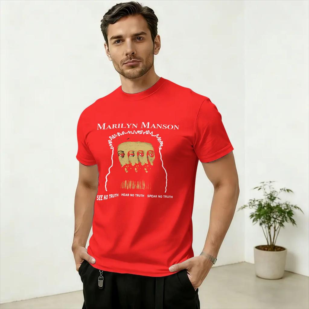 Marilyn Unisexson Band Holy Wood TShirt Summer Cotton TShirts For Couple Fashion Casual Tee Shirt Short Sleeve Y2K Fun Clothes