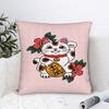 Maneki Neko Lucky Money Cat Pillowcases Novelty Pillow Case For Wedding Party Home Decor Comfy Pillow Cover