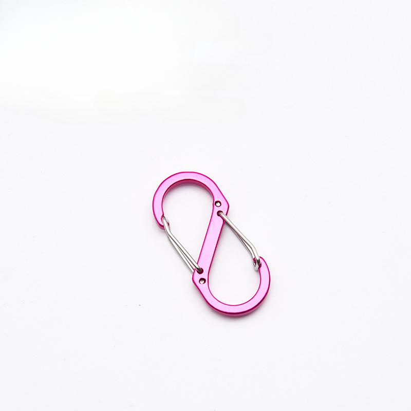 2pcs S Shape Carabiner Aluminum Alloy 8 Figure Clip for Outdoor Water Bottle Keychain Hooks hiking Fishing Hooks