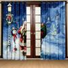 Merry Christmas Christmas Tree Pattern Sunshade Drapes 2 Panel Deluxe Livingroom Space Bedchamber Christmas Decoration Drapes