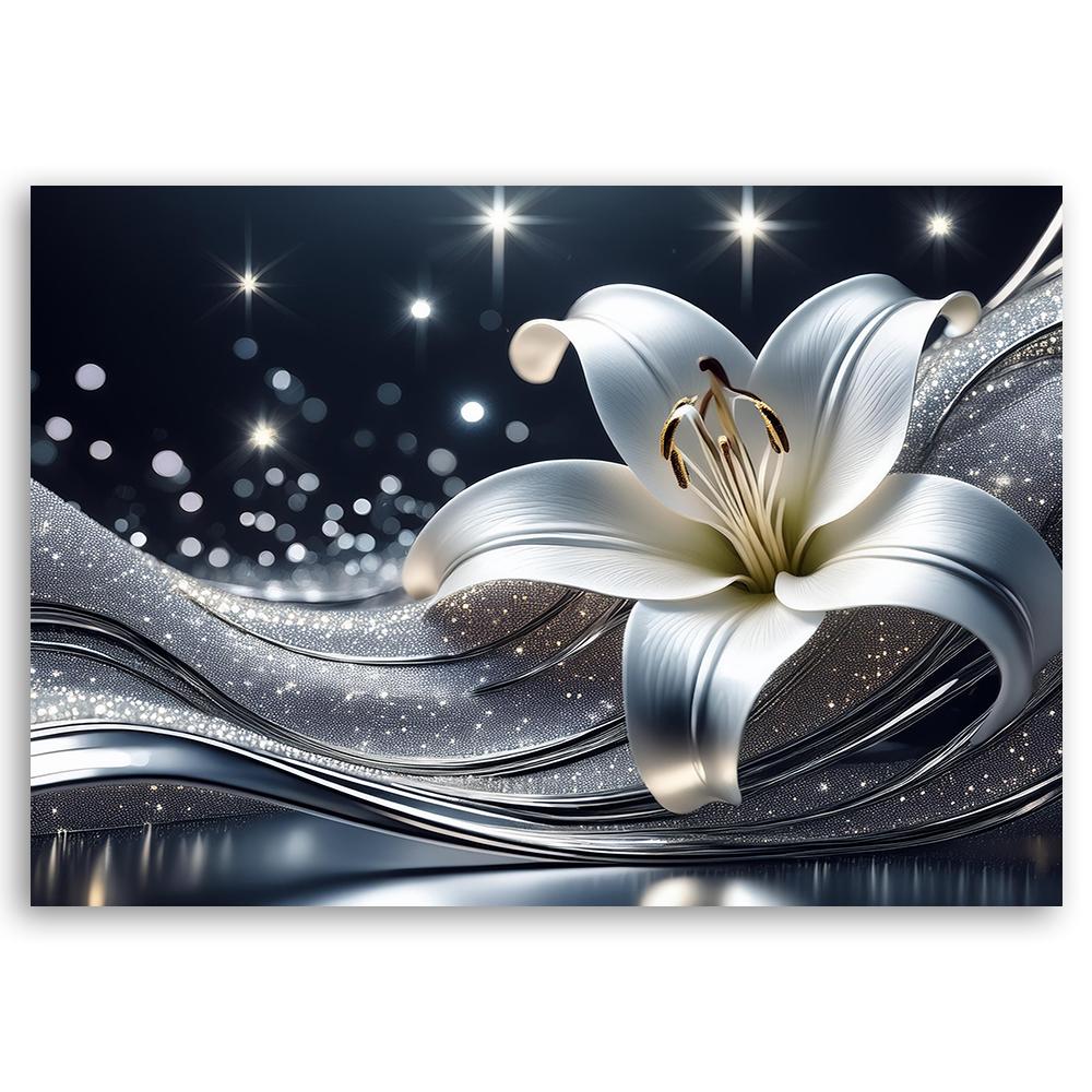 Canvas Print, Nature, Silver Flower