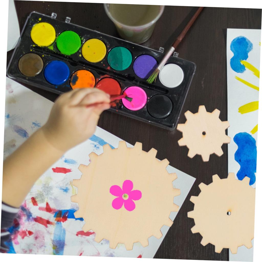 NUOBESTY Wooden Gear Craft 15 Inch Natural Wood Slices for DIY Craft Kit for Educational Craft Home Decoration Set, Pieces, 0.79-1.57 Diameter,