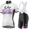 2026 Damen Sommer Kurzarm Radsportbekleidung LIV Rennrad Trikot Set Trägerhose mit Gel-Polster Sportanzug Damen Fahrradkleidung