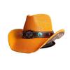 Vintage Style Straw Cowboy Hat For Men And Women Wide Brim Cowboy Hat Western Beach Sun Hat Sombrero