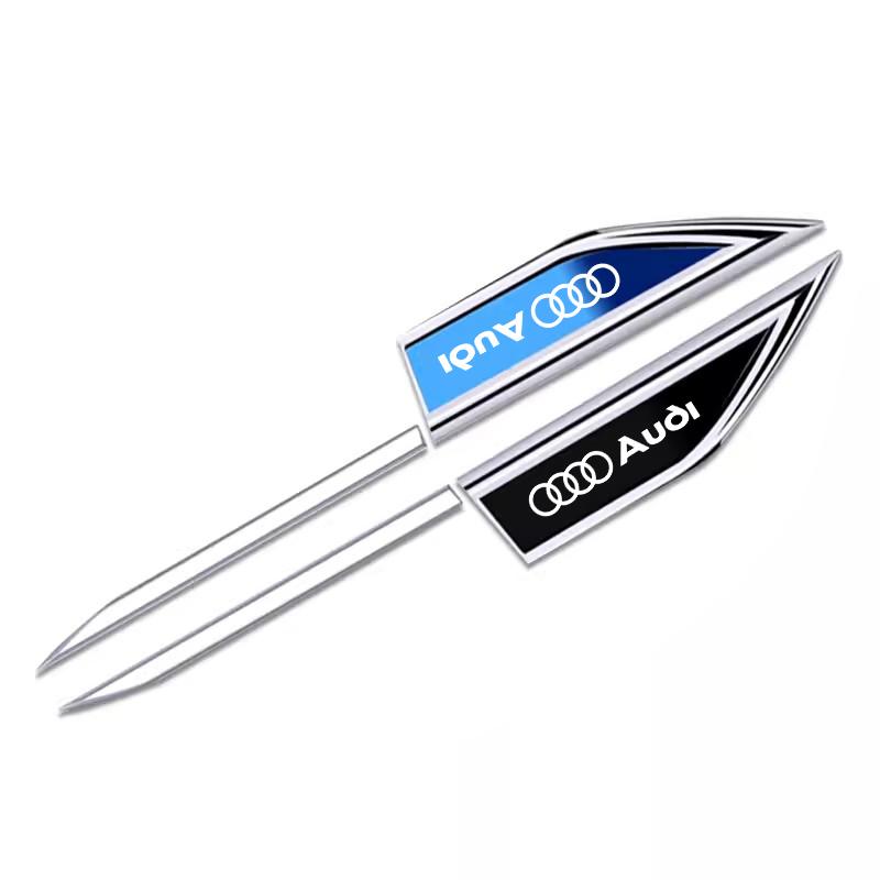 Car Leaf Board Side Decorative Sticker Label Body Blade Decals For Tt Sline A1 A3 A4 A5 A6 A7 A8 B8 B9 B6 C6 Q2 Q3 Q5 Q7 Q8 TT