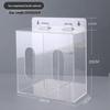 Punch-Free Acrylic Wall-Mounted Organizer Box for Gloves, Shoe Covers, Masks, and Hats.