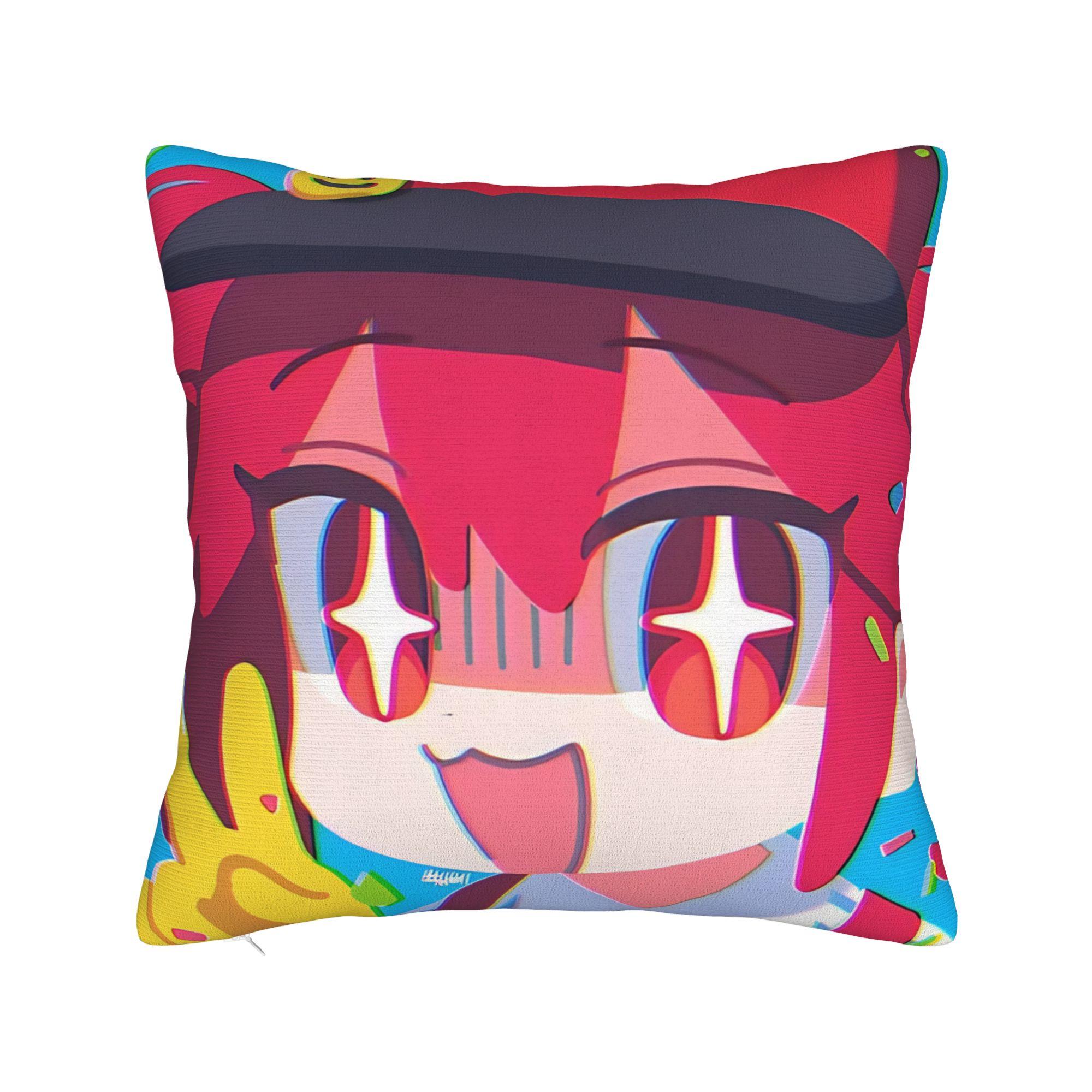 Mesmerizer Kasane Teto Vierkante Kussenslopen Horror Kussenhoes Custom Polyester Decor Sierkussenhoes voor Bank 40x40cm 50x50cm
