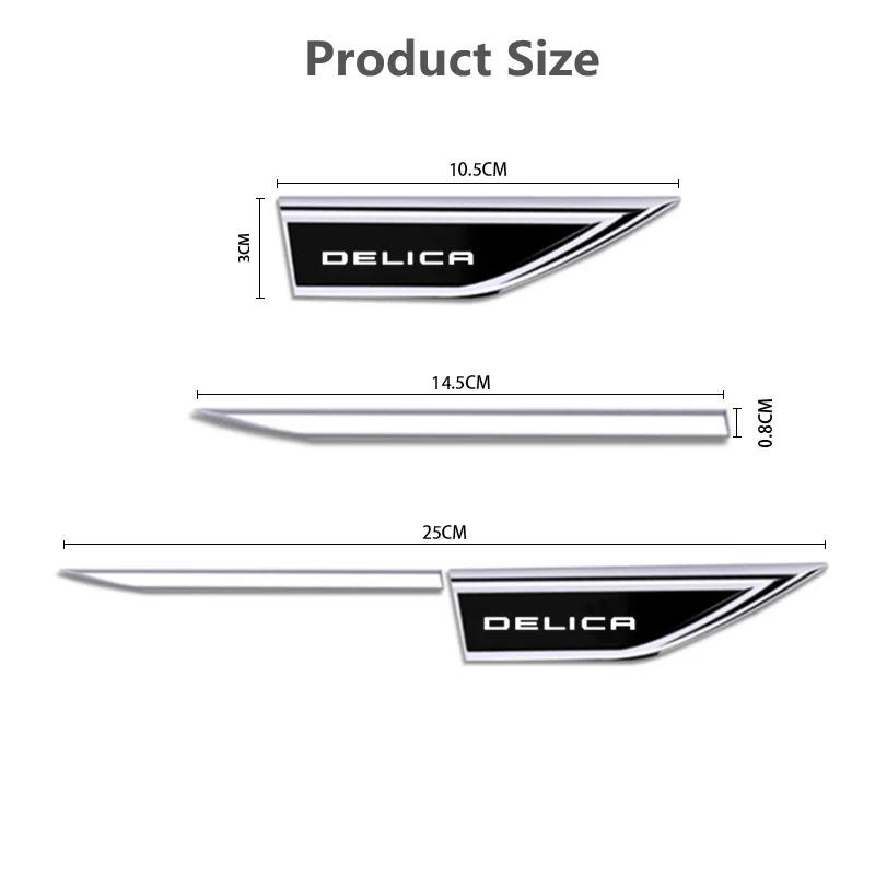 Car Fender Side Blade Stainless Steel Decal Car Body Protective Sticker For Mitsubishi Delica D5 L400 Accessories