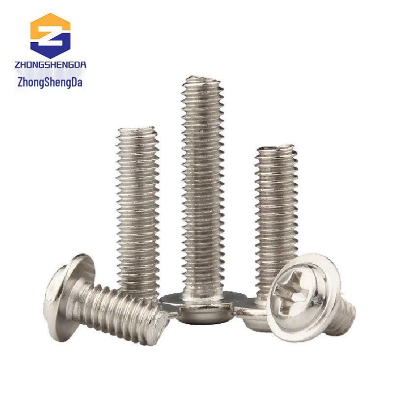 304 Stainless Steel Door Cabinet Handle with Cross Round Head and Pan Head Washer Screws (M2/M3/M4/M5)