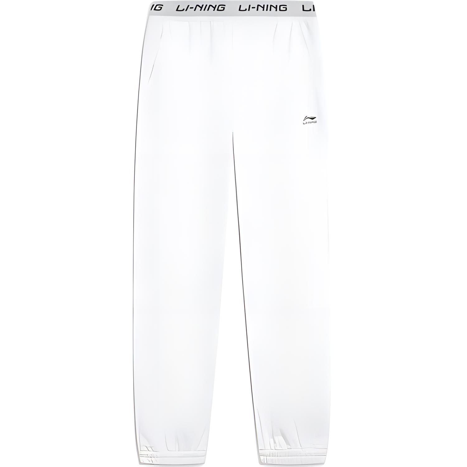 

Li-Ning Fashionable Comfortable Breathable Loose Casual Long Pants Knitted Sports Pants Women bottoms Off-White AKLT198-4 XL