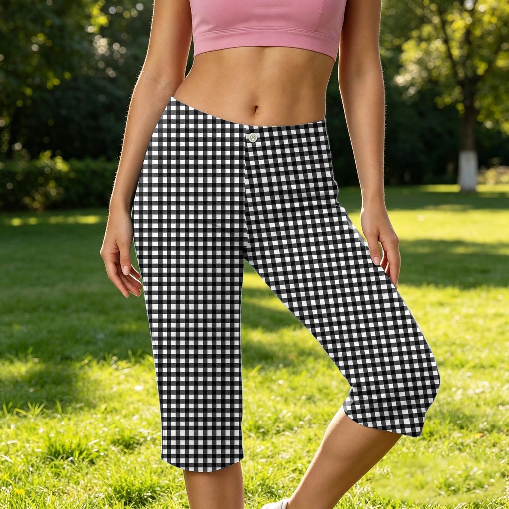 Women's Fashion Printed Pocket High-Waisted Sports Yoga Casual Pants