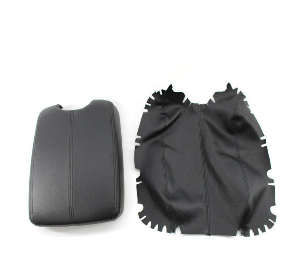 Black Leather Console Lid Centre Armrest Cover For 2008-2012 Honda Accord