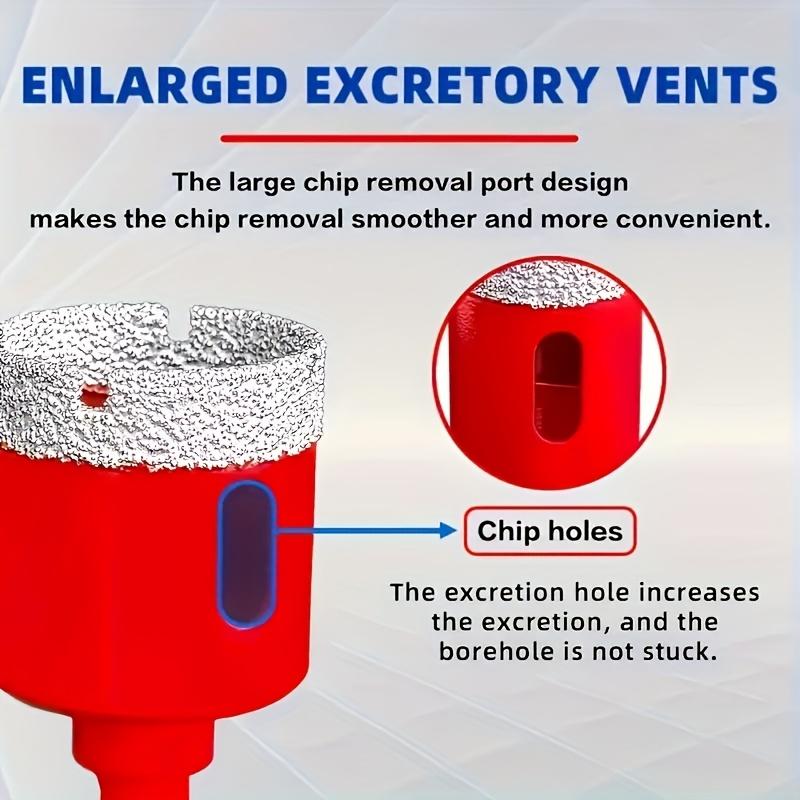 סט 12 יחידות חותך חורים לאריחי גבס ערכת כלי חותך חורים כלי קידוח לאריחי פורצלן מלאים, גרניט, שיש, אבן קרמית