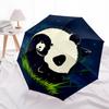 1pc Panda Night Auto Open/close, All-Season Portable Folding Umbrella for Women & Men, Travel, Everyday, Formal Events -06156