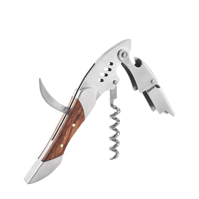 Hai-Design Flaschenöffner für Bierflasche oder Karton mit kleinem Messer Hai Heimdeko Wein- oder Küchenzubehör